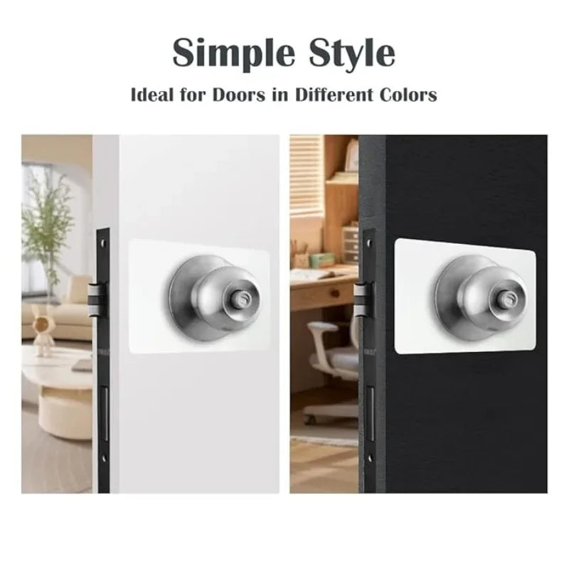 Door Lock Repair Board Cover Circular Stainless Steel Plates Garage Door Handle Plate Covers Patch Reinforcement Plates Brackets