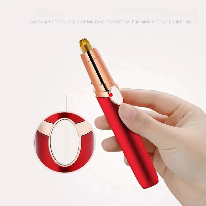Mini electric eyebrow trimmer, USB charging women's facial shaving and hair removal device, portable eyebrow trimmer pen