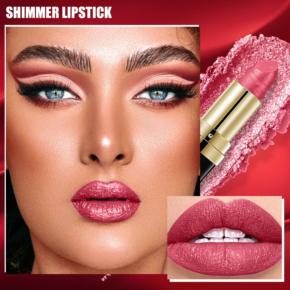 Glitter Lipstick,Sparkling Lip Gloss Lip Balm,Starry Shimmer,Moisturizing Lip Balm,Long-Lasting Lip Makeup Music Festival