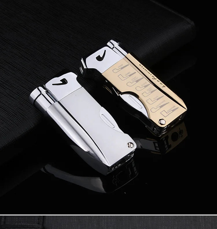 Butane Jet Lighter with Pipe Tool Pipe Rod Lighter Multifunction Gas Lighter Free Fire Compact Cigarette Accessories Cigar Man