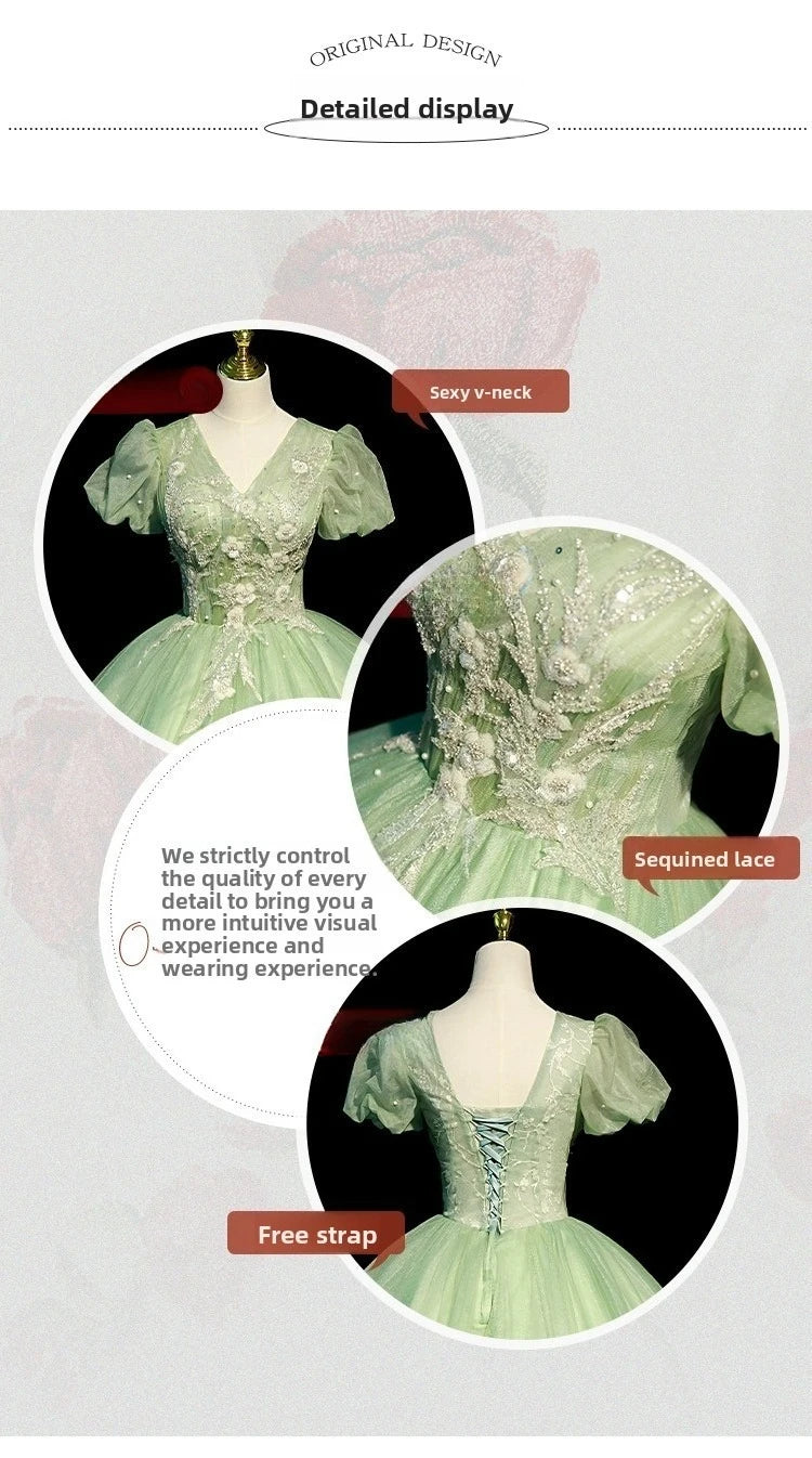 European and American Evening Dress, Voice, Vocal, Piano Art Exam, Solo Performance, Puffy Dress, Host Dress, Adult Ceremony