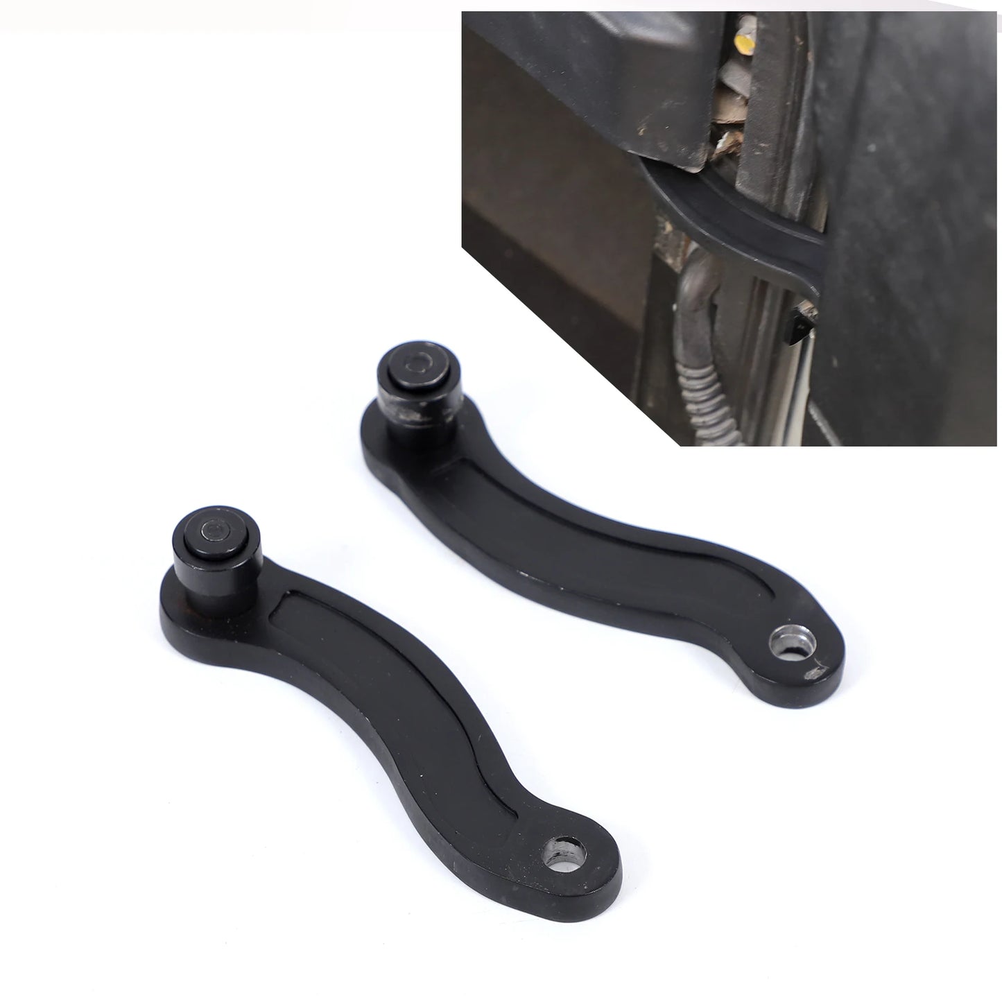 Carbon Steel Black Car Front Door Hinge Replacement Parts For Land Rover Defender 90 110 130 2004-2018 Car Accessories