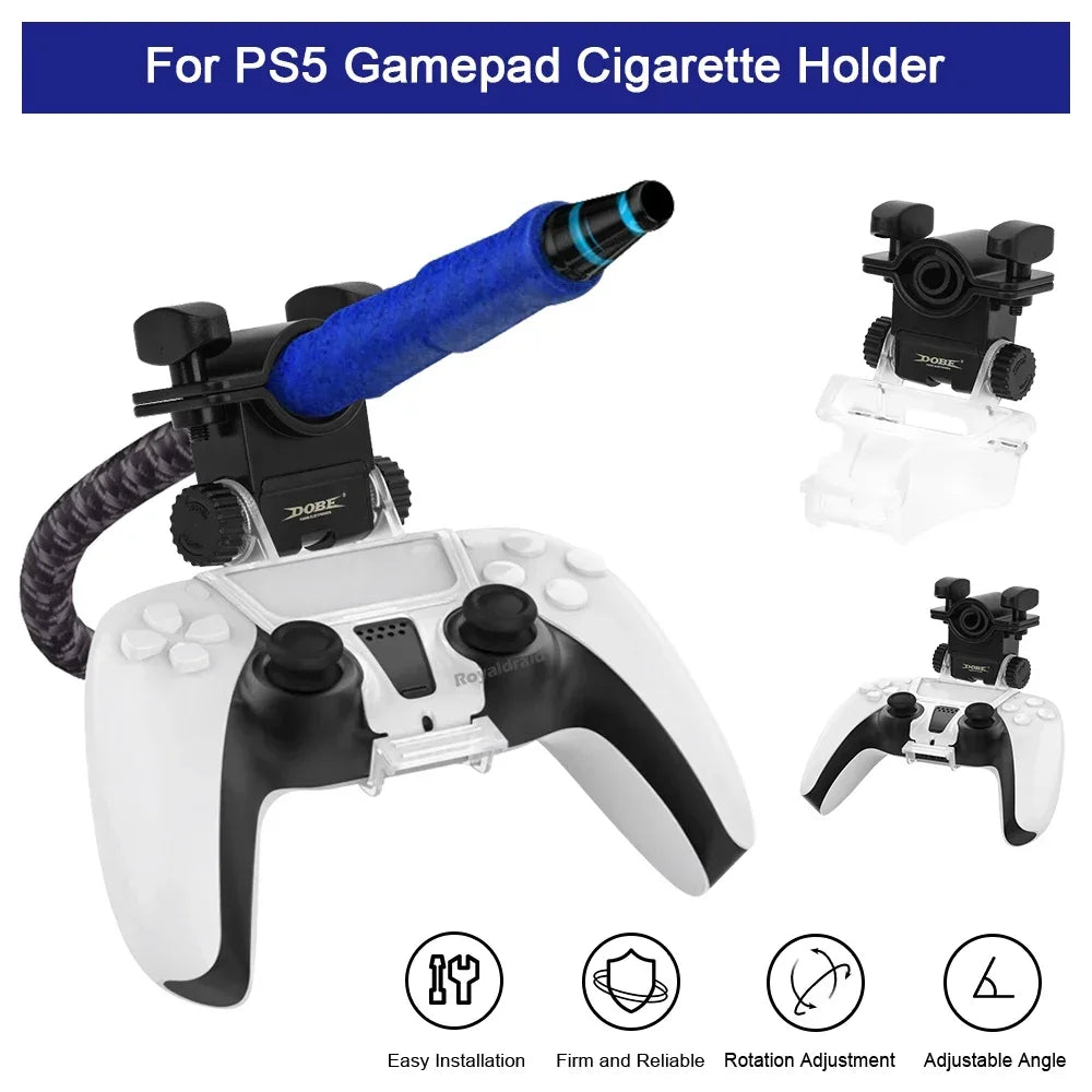 For PS5 Hookah Hose Holder Shisha Aluminum Handle Holder For Playstation5 Game Controller Chicha Narguile Water Smoking Accessor