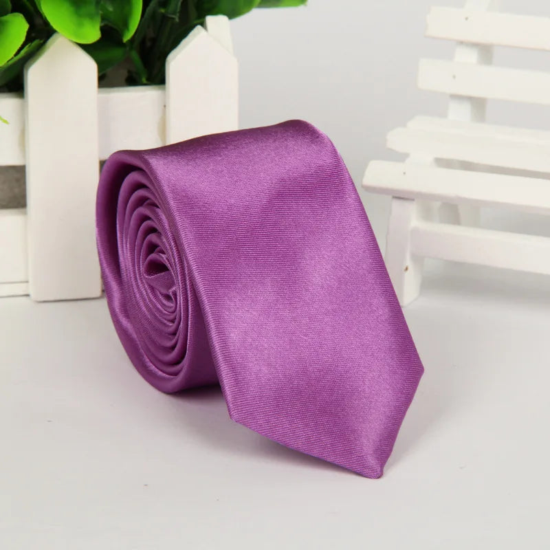 5cm Men tie silk polyester necktie classic formal solid plain pink black sage wedding party gift Slim Skinny women tie  cravatte