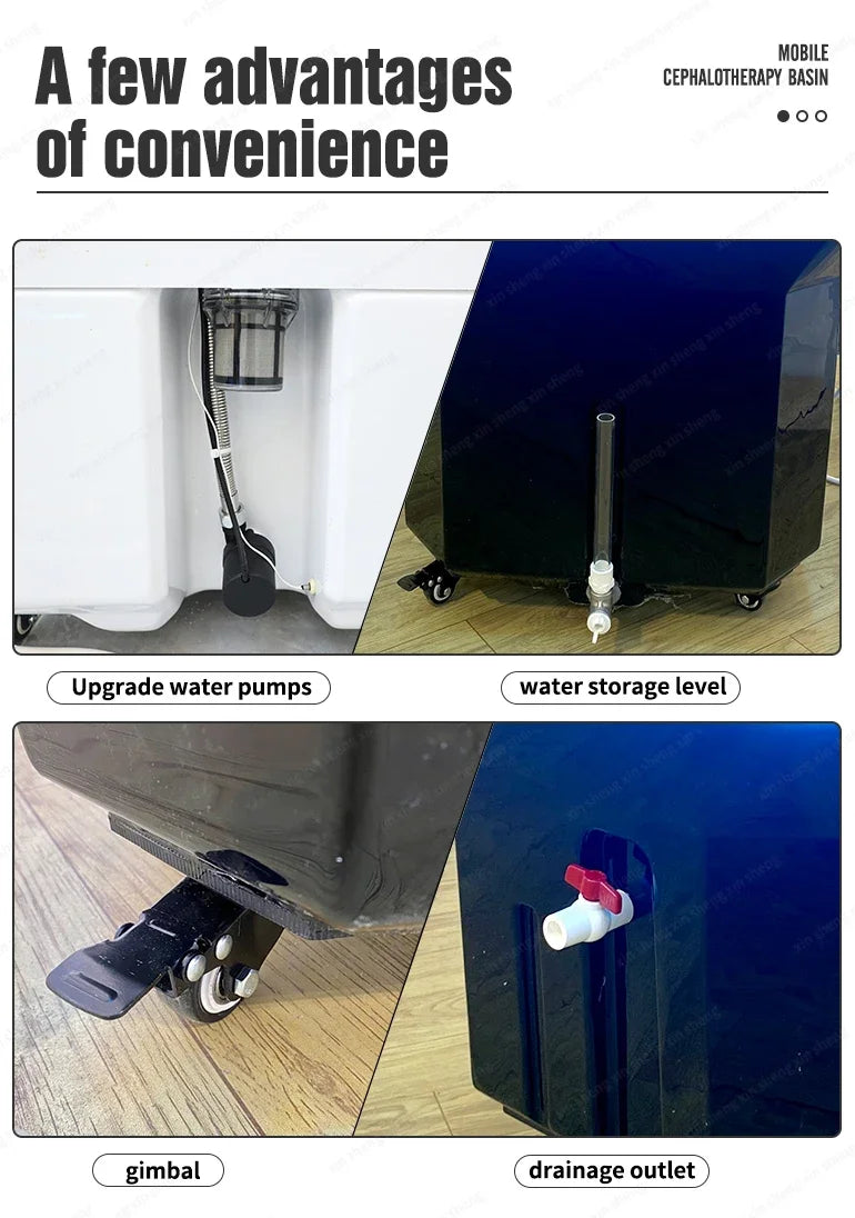 XinSheng Head SPA Fumigation Hydrotherapy Equipment Beauty Barber Furniture Massage Hair Salon Water Circulation Shampoo Sink