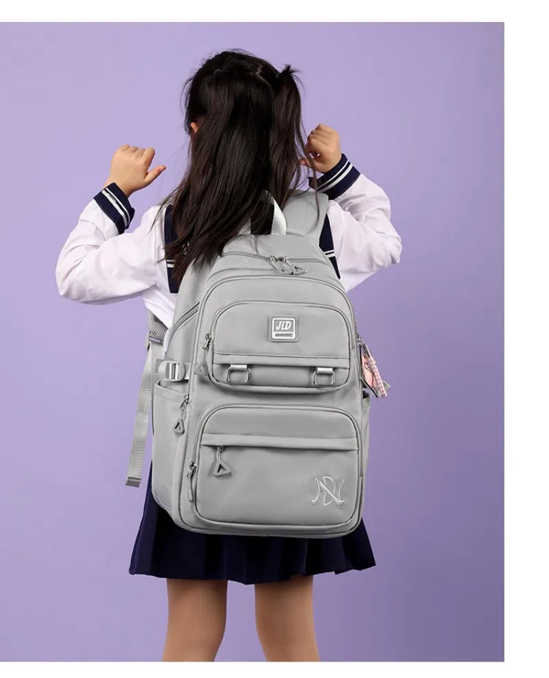 School Bag for Students Large Capacity Secondary School Pupils Backpack Lightweight Reduces Burden and Stress