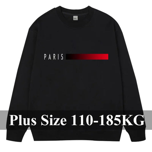 Plus Size Men's O-Neck Hoodies High Grade Spring Autumn Sweatshirts Cotton Warm Soft Long Sleeved Tops Male Outdoor Pullovers