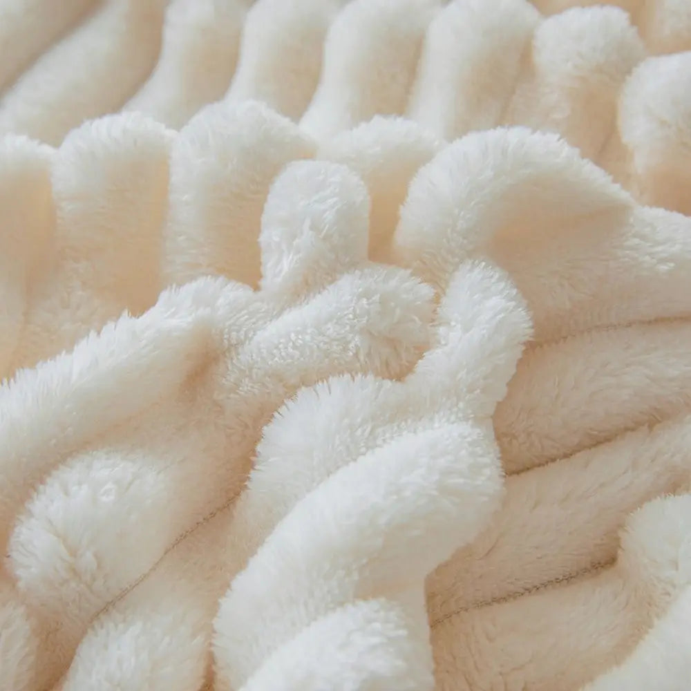 Ultra Soft Fleece Bed Throw Blankets for Lunch Rest Double Sided Warm Blanket Skin-Friendly Warm Conditioning Quilt Breathable