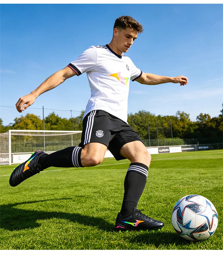 Soccer Shoes Men's Football Boots Grass Training Sports Society Soccer Cleats Non-slip Football Field Boot Crampons De Football