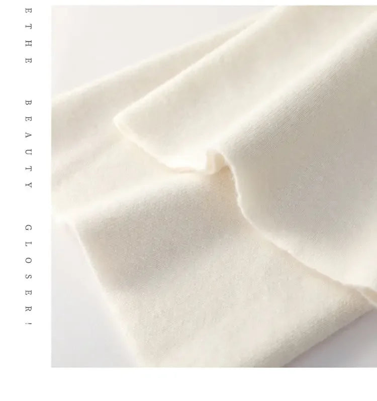 Soft Knitted Pants Women's Autumn/Winter Outerwear Hanging Knitted Wide Leg Pant White Floor Pants Straight Leg Pants