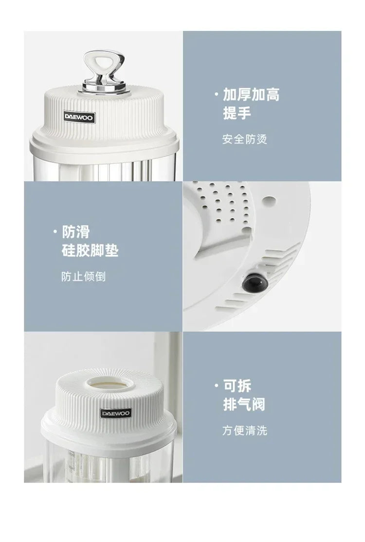 220V High-Speed Blender with Heating Function, Multi-Functional Food Processor, Detachable, Quiet Design AG