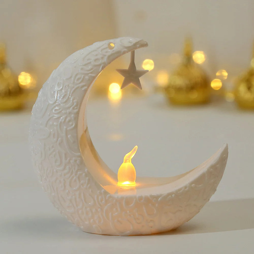 Ramadan Decoration Star Moon LED Candlestick Lamp for Ramadan Kareem Islamic Muslim Home Decor Lamp Eid Mubarak Party Gifts 2025