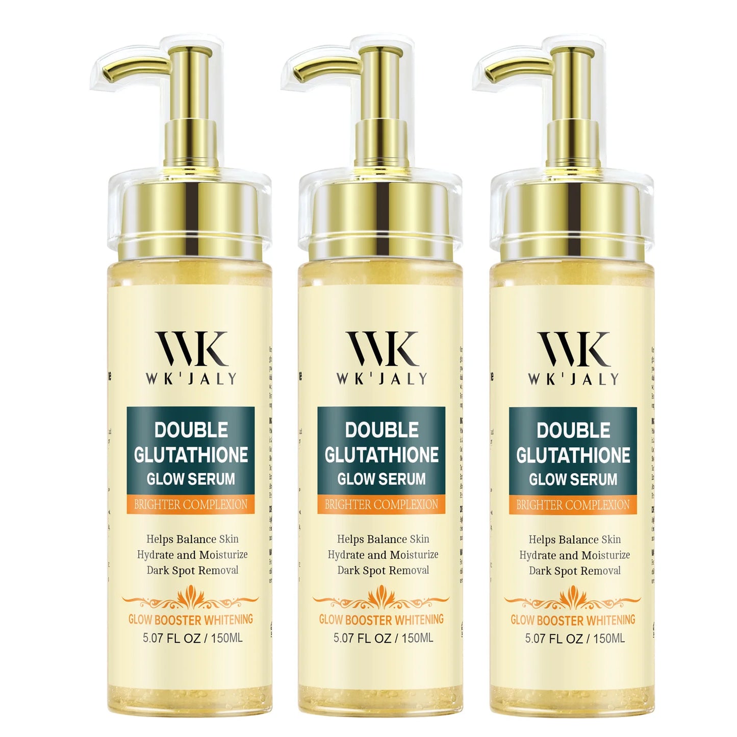 WK JALY Whitening Skin Care Set, Moisturize With Collagen, Glutathione, Natural Turmeric, Remove Acne, Dark Spot, Even Skin Tone