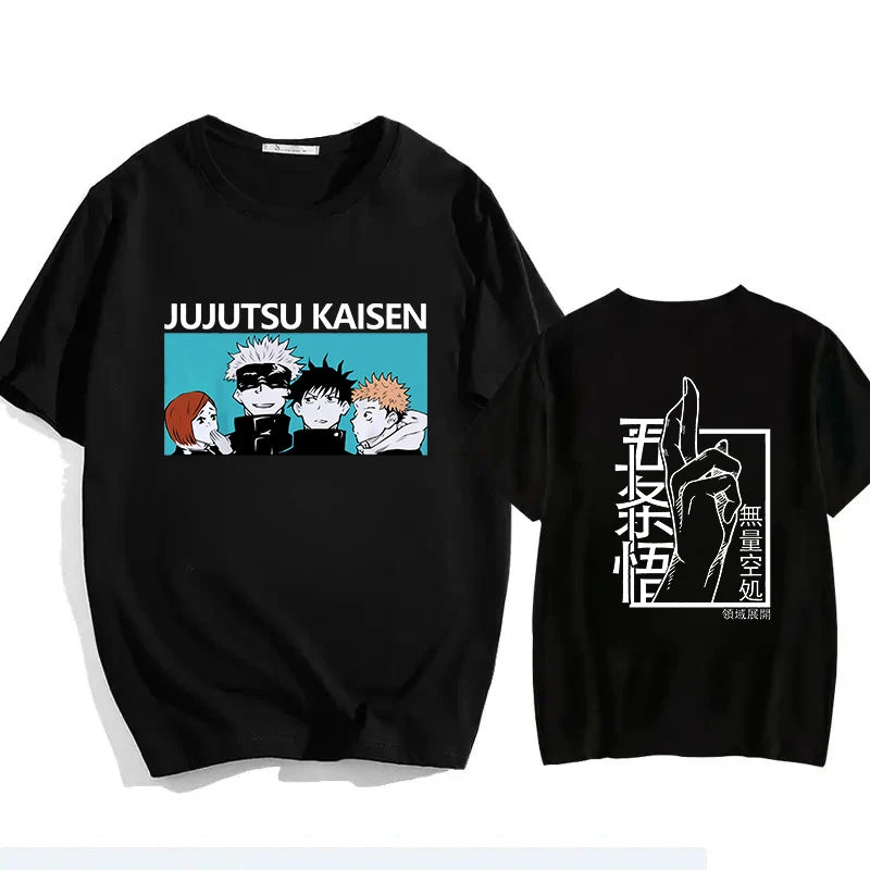 Japanese Jujutsu Kaisen Gojo Anime T-shirt Unisex Manga Gojo Satoru Graphic T Shirts Short Sleeve Tee Y2k T-shirts Summer Tops