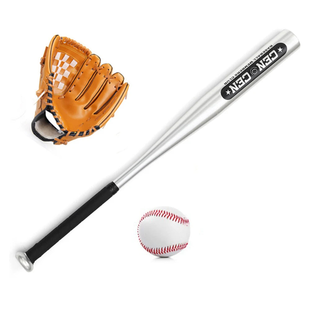 Baseball Balls Set Baseball Bat+Baseball+Baseball Gloves 25in Aluminum Alloy Baseball Bat 10.5in PVC Kids Baseball Glove Kit
