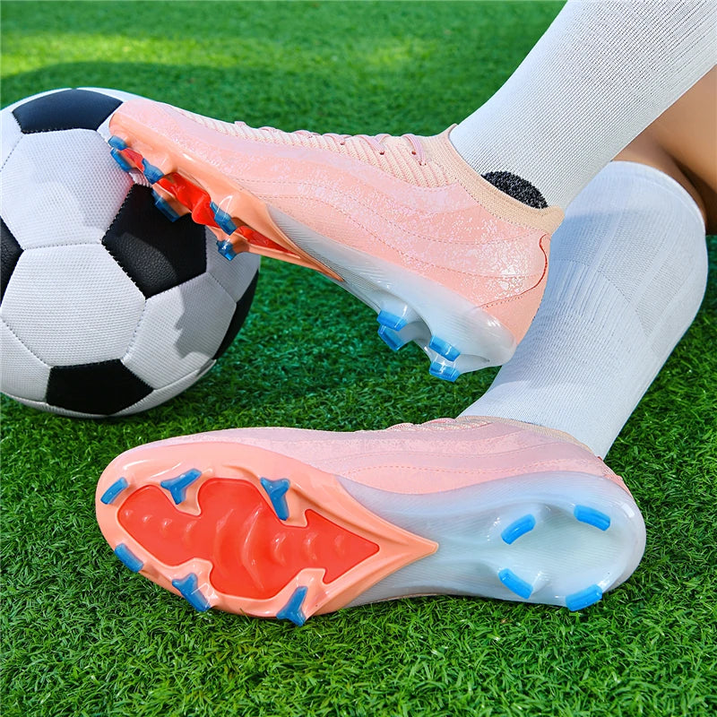 New Men's Soccer Shoes Professional Football Boots Non-Slip Cleats FG/TF Grass Outdoor Training Athletic Sneakers
