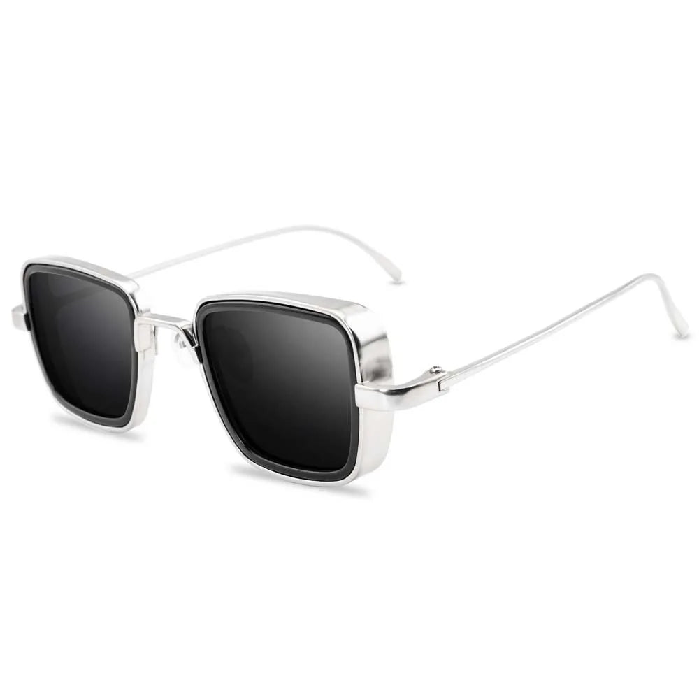 Lightweight Retro Square Sunnies Gradient Sunshade Eyewear Unisex Polarizing Lens Sunglasses Alloy Indian Style Anti-UV Glasses