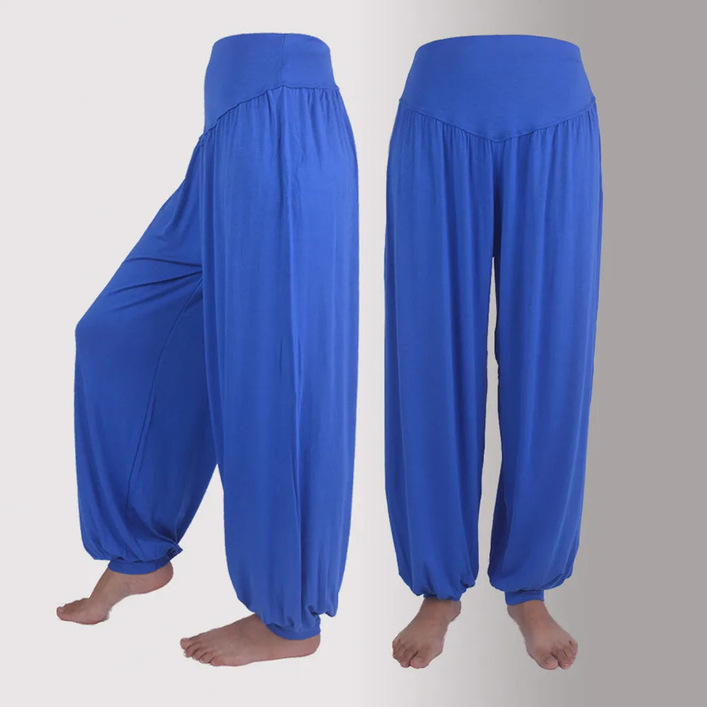 Women Elastic Loose Dance Yoga Pants Gym Workout Trousers Commute Sweat Pants High Waisted Female Clothing Calça Feminina