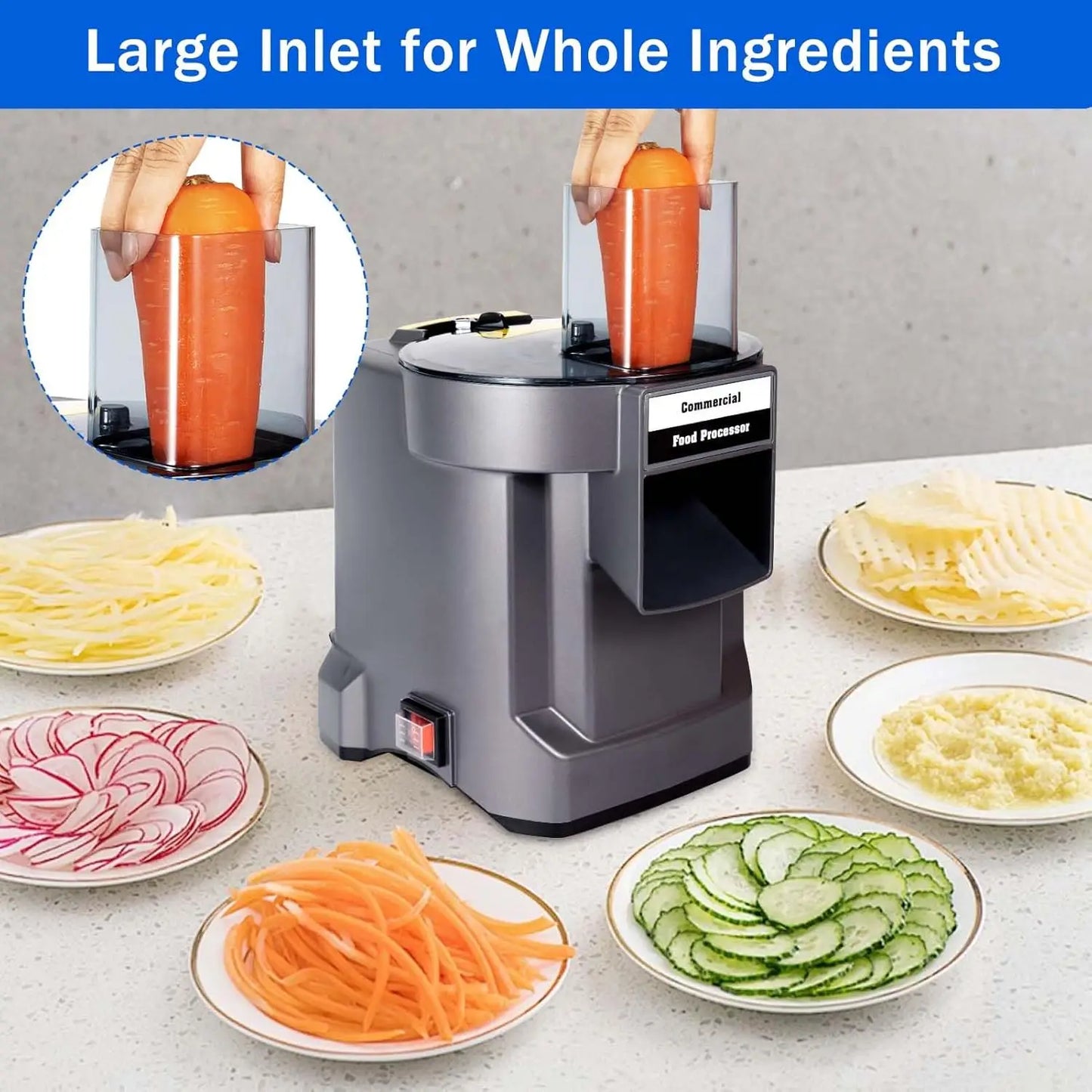 Vegetable Cutter Commercial High Power Family Party Multifunctional Automatic Dicing Slicing Shredding Chopp Vegetable