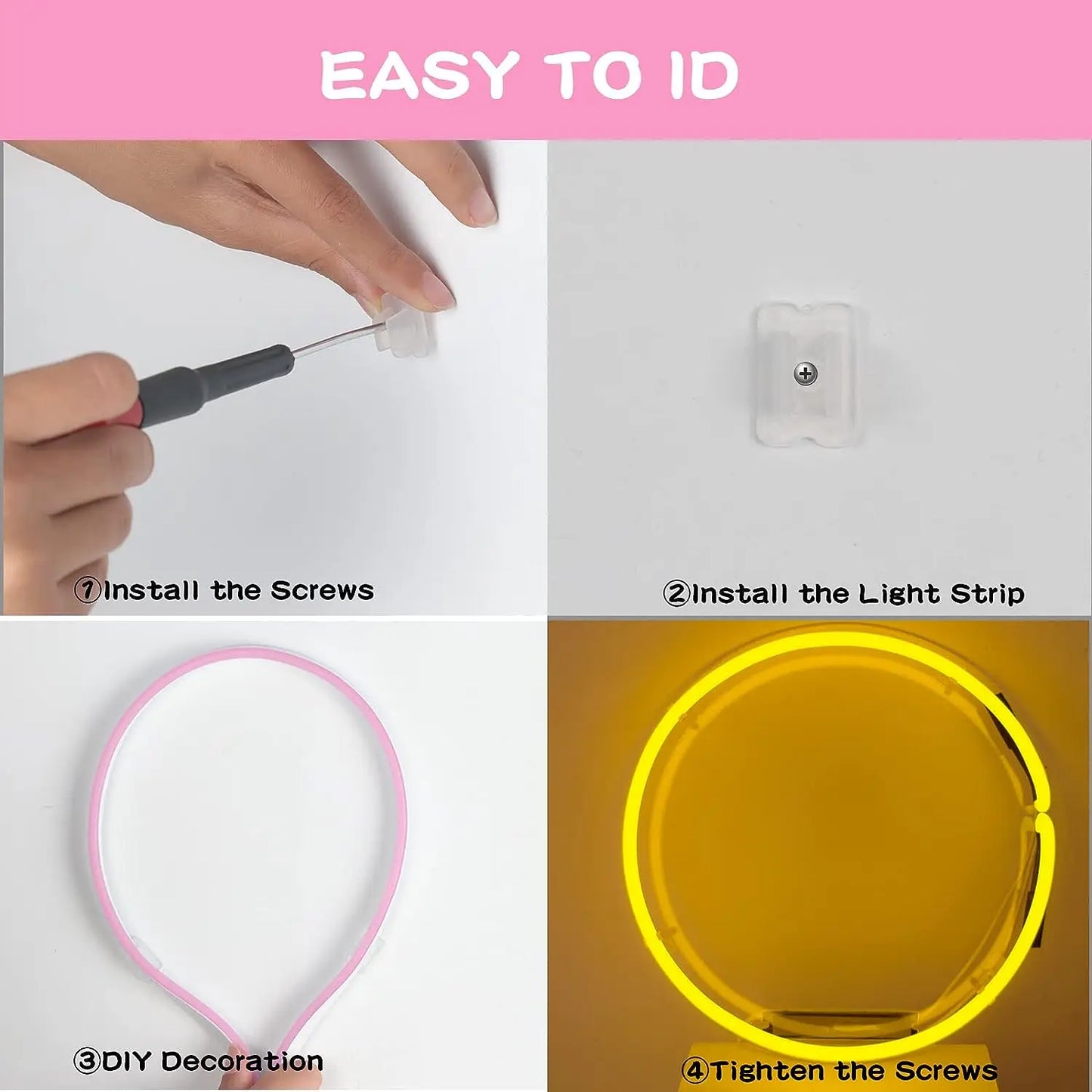 LED Neon Lights,  12V 5M Flexible，Neon Rope Light,  Waterproof Flex DIY Cuttable LED Light Strip for Indoor Outdoor Decoration