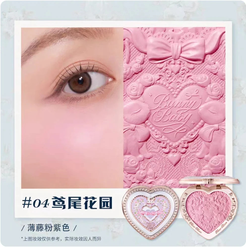 Flower Knows Bunny Garden Collection blush Lyophilized Silk Natural Look Facial Makeup Original Cosmetics