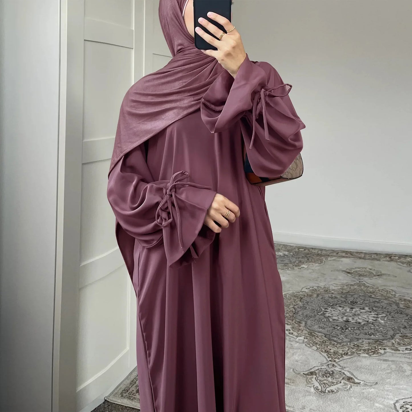 2025 Ramadan Arabic Muslim Woman Modest Dress Elegant Dubai Plain Abaya Islamic Church Clothing Fashion Loose Turkey Solid Robe
