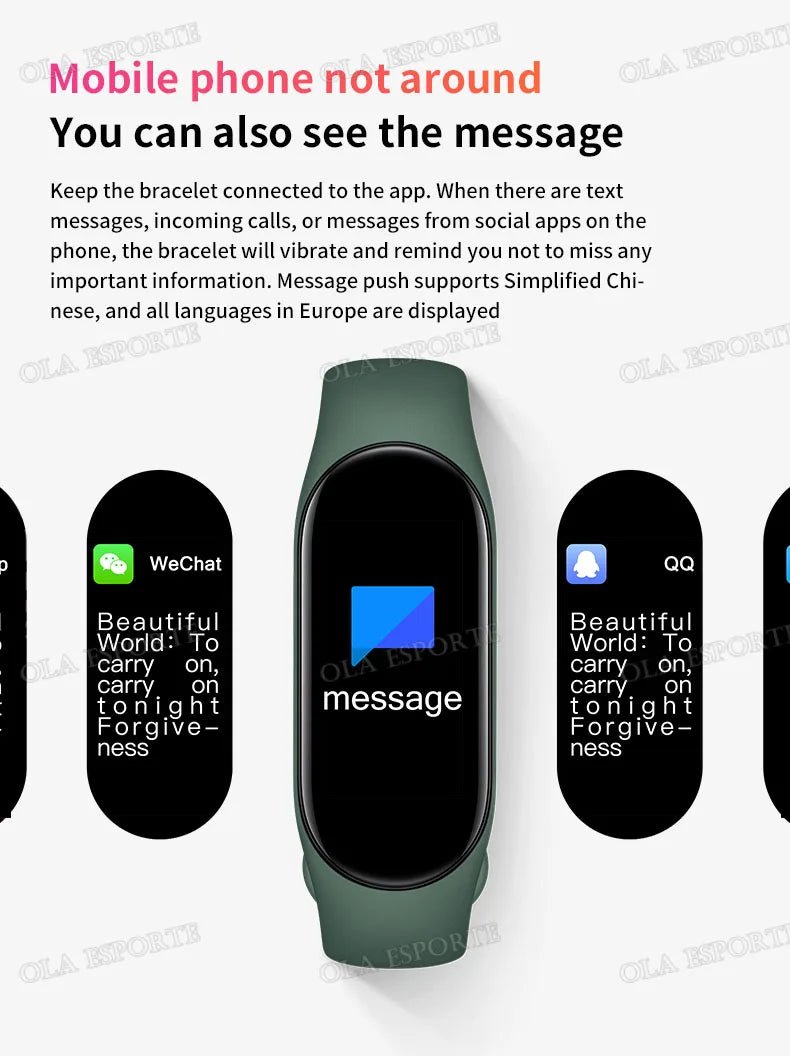 For Men Women Smart Watch Heart Rate Sleep Monitoring Fashion Waterproof Sports Bracelet Full Touch Screen Multiple Sports Modes