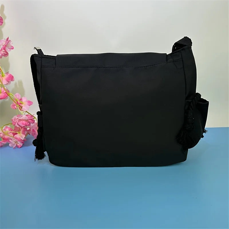 Return To School Nylon Shoulder Bag, Large Capacity Crossbody Bags for Teen Girls Men Harajuku Messenger Bag Student School Bags