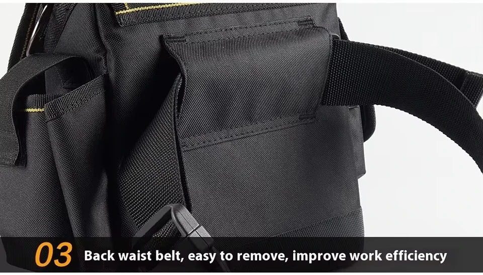 Tool Pouch - Electrician Tools Bag,Multic Pockets Tool Belts Pouches with Cover ,Thickened Oxford Cloth Belt Bag Pouch Bag WH018