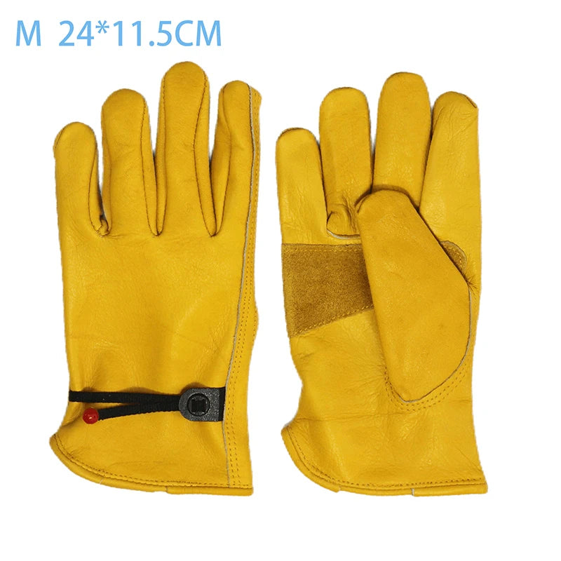 Cowhide Motorcycle Gloves Breathable Gloves Racing Gloves Outdoor Sports Protection Hunting Multipurpose Working Security Gloves