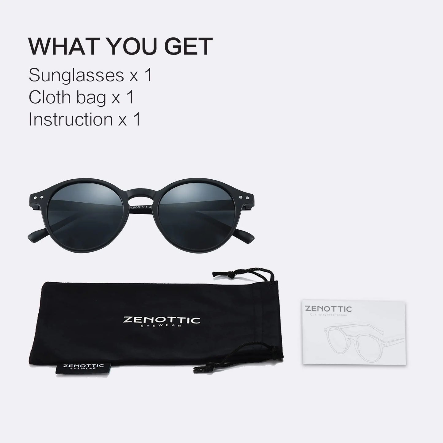 ZENOTTIC Retro Polarized Sunglasses 2023 2024 Men Women Vintage Small Round Frame Sun Glasses Polarized Lens UV400 Goggles Shade