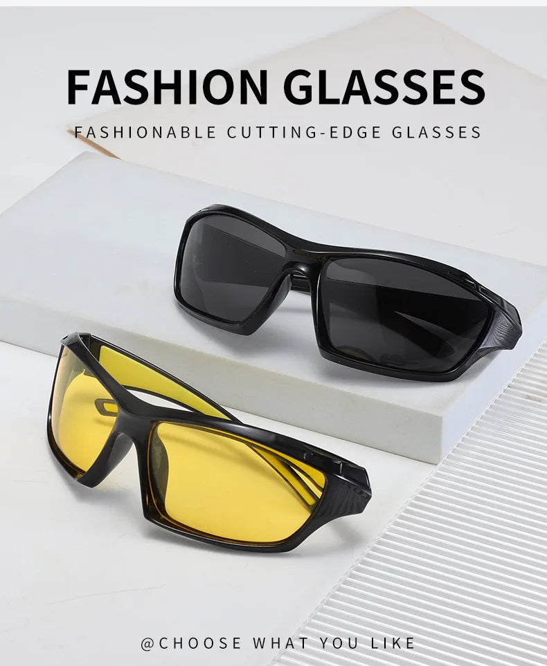 Outdoor cycling Polarized Sunglasses Men Frame Sport Sun Glasses Driver Retro Goggles eyewear go fishing Cool UV400 Anti-Glare