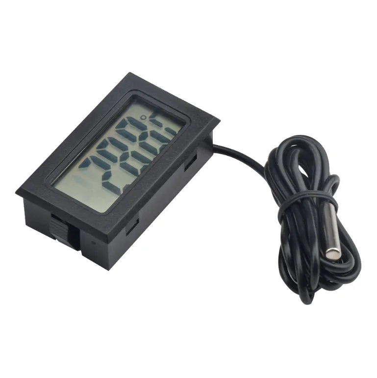 Mini LCD Digital Thermometer Indoor Temperature Sensor Meter Gauge Temperature Instruments with 1M Probe TPM-10 White Black