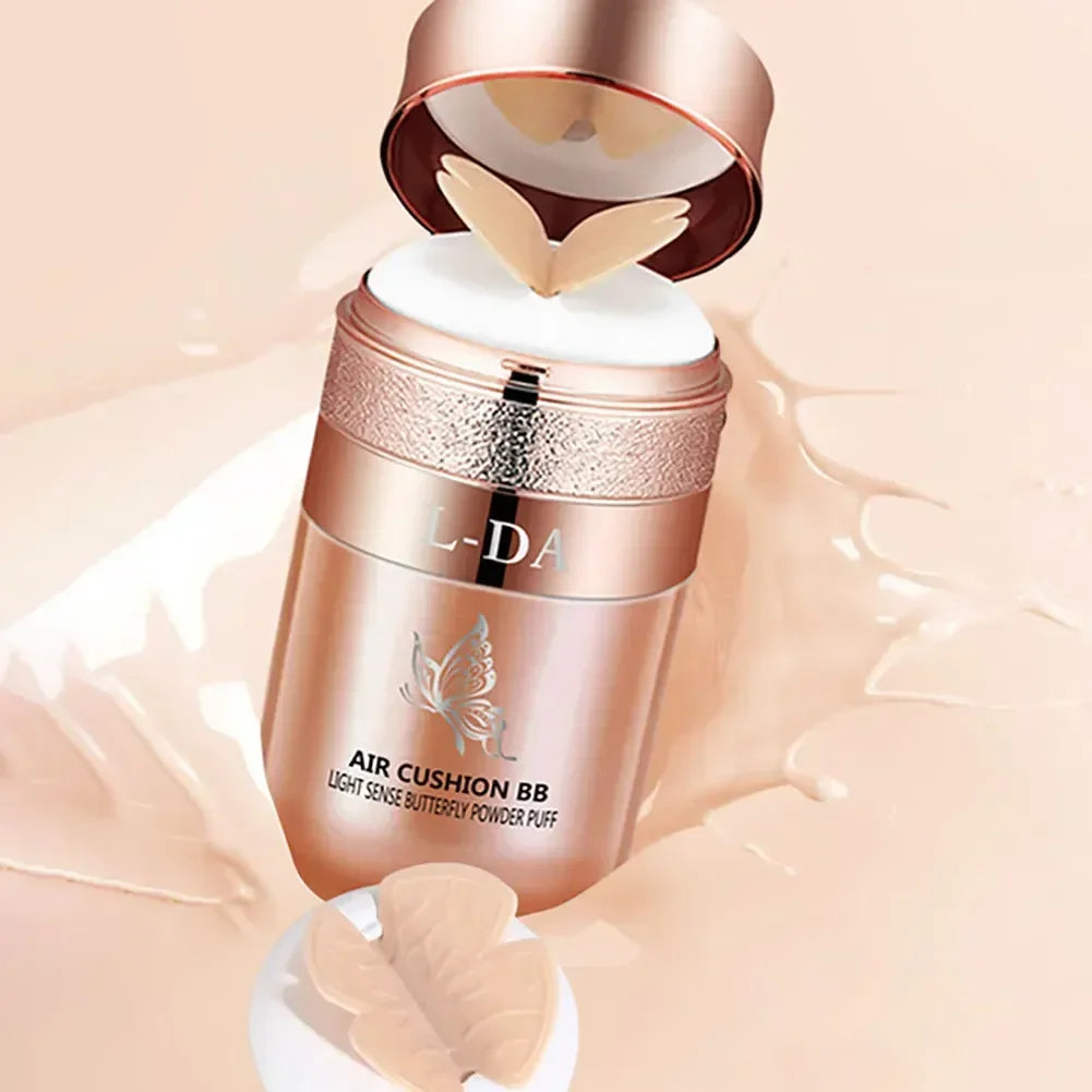 Butterfly Air Cushion BB Cream Lasting Powder Puff Hydrating Moisturizing Foundation Isolation Concealer Waterproof Makeup