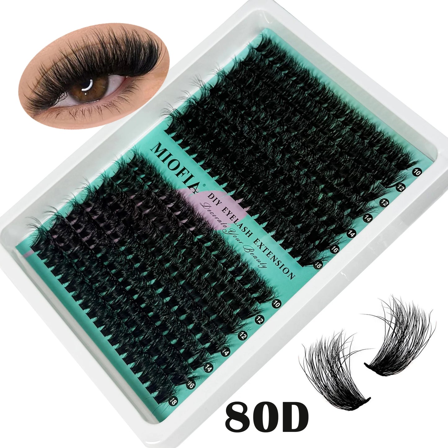 150D/100D/80D/50D Mink Eyelashes 1 Box/14 Rows Natural DIY Eyelash extension 3D Russia Individual Eyelash Cluster Lashes Cilia
