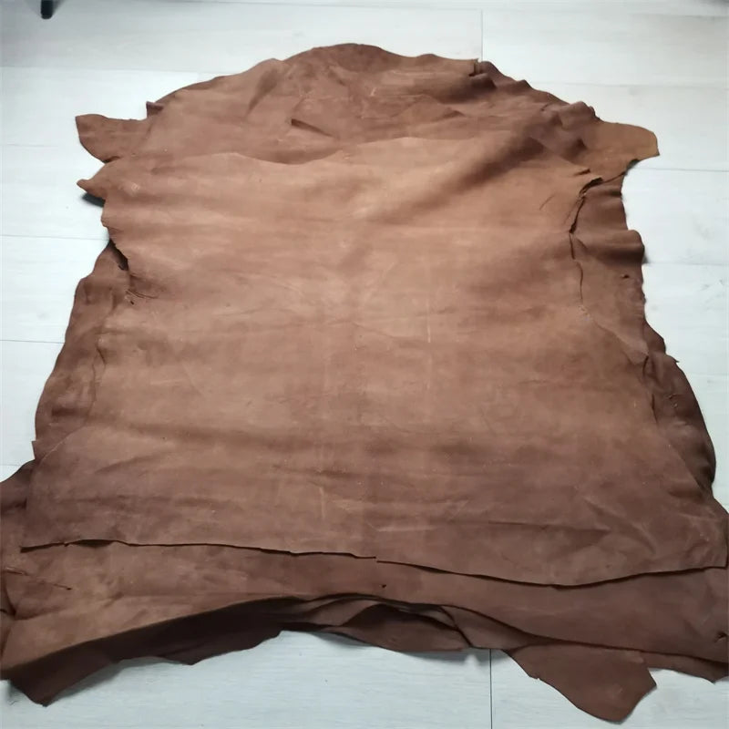 1mm Brown Black Sheep Suede .Top Leather.Real Leather Fabric.Handmade DIY For Clothes Inside.Package Edge.Whole Sheepskin