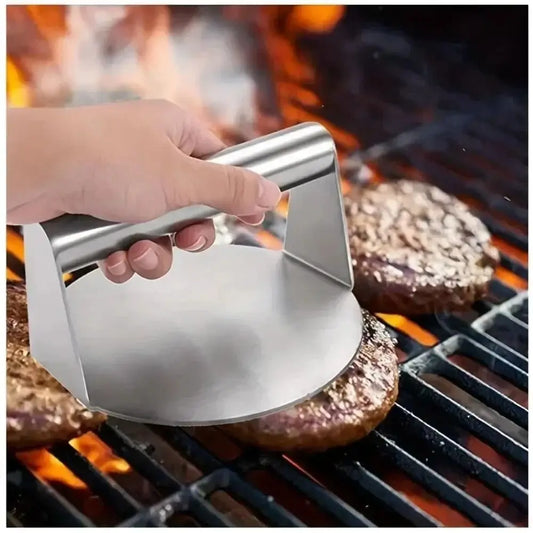Circular Square Hamburger Meat Press Stainless Steel Squeezer Beef Grill Press Mould Square with Handle Press Patty Maker Mold