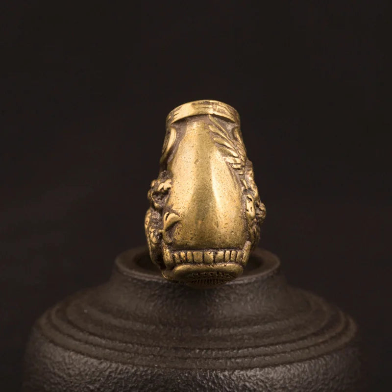Vintage Copper Dragon Pattern Curved Smoking Pipe Accessories Chinese Traditional Pure Copper Cigarette Holder Series