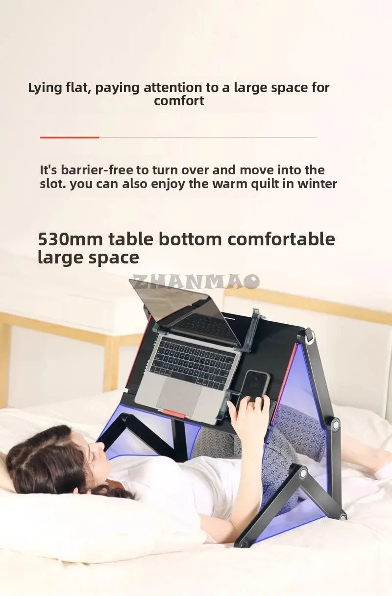 Laptop desk, foldable tablet stand, adjustable and movable