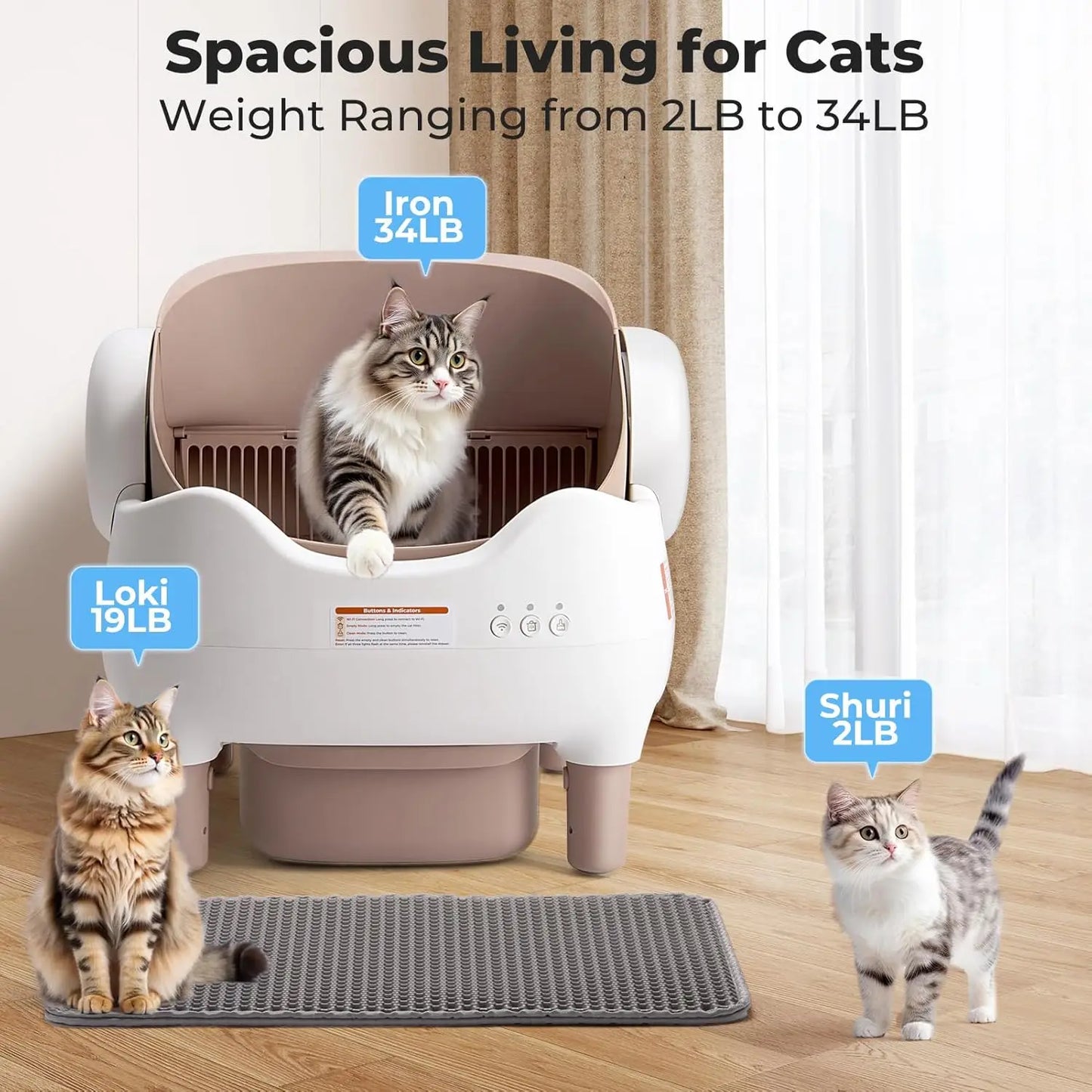 Automatic Smart APP Cat Litter Box Self Cleaning Fully Enclosed Cat Litter Box Pet Toilet Litter Tray with Free Gift Purifier