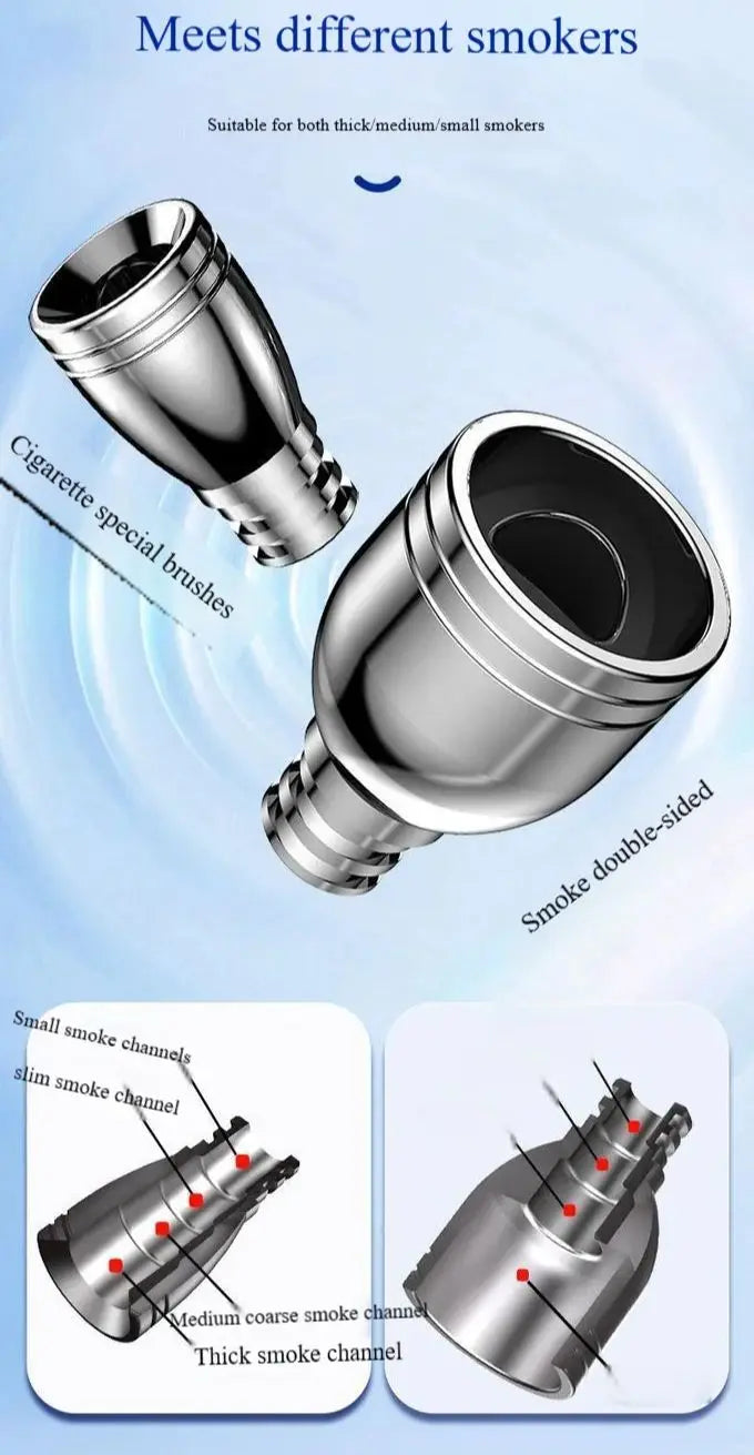 Premium Hookah Pipe Dual Filter Water Recirculating Shisha Cigarette Holder Aluminum/Plastic Water Pipe Multi-Function Smoking