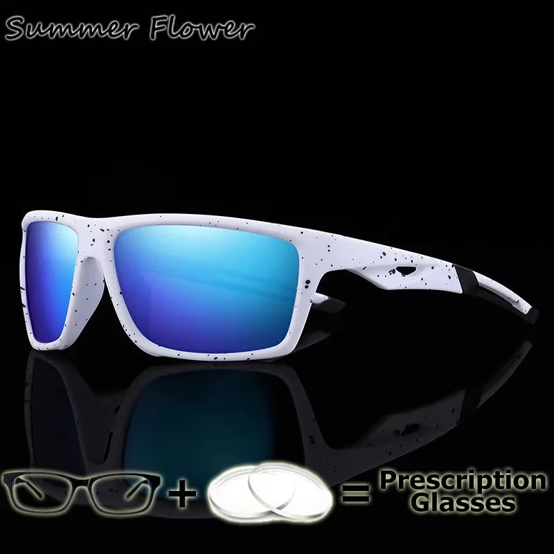Polarized Myopia Sunglasses Oversize Big Curve Men Sun Glass Digital Progressive Sport Style Prescription Eyeglasses