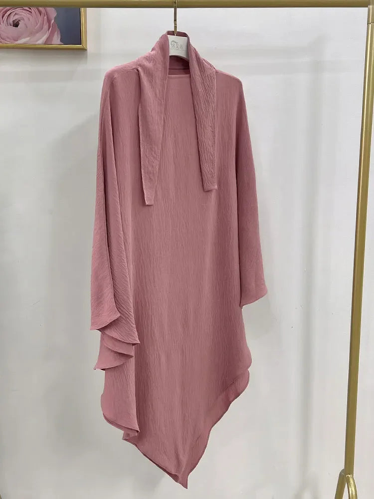 Eid Muslim Long Khimar Prayer Hijab for Women Ramadan Wrap Overhead Prayer Scarf  Islamic Dubai Saudi Niqab Headscarf 2024