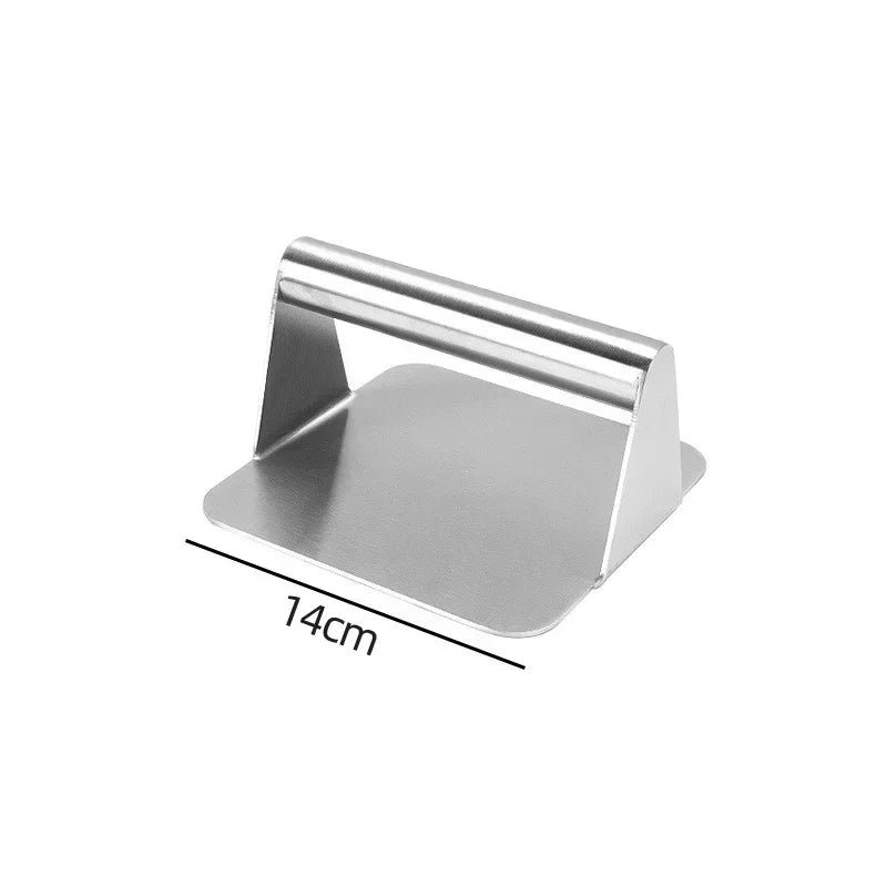 Hamburger Meat Press Stainless Steel Round/Square Smash Burger Press Deli Meats Kitchen Tool Flat Top Grill Tools Squeeze Grease