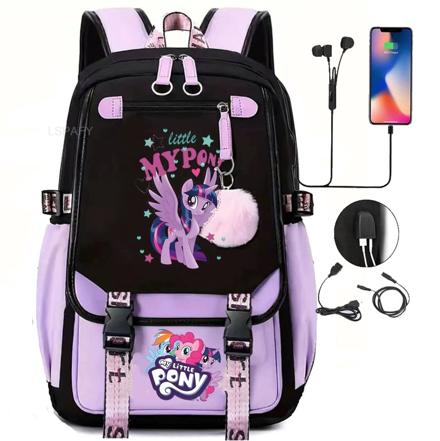 My Little Pony SchoolBags Fashion Boys Girls Backpack Rucksack Casual Travel Multipocket Book Bags New Semester Gift