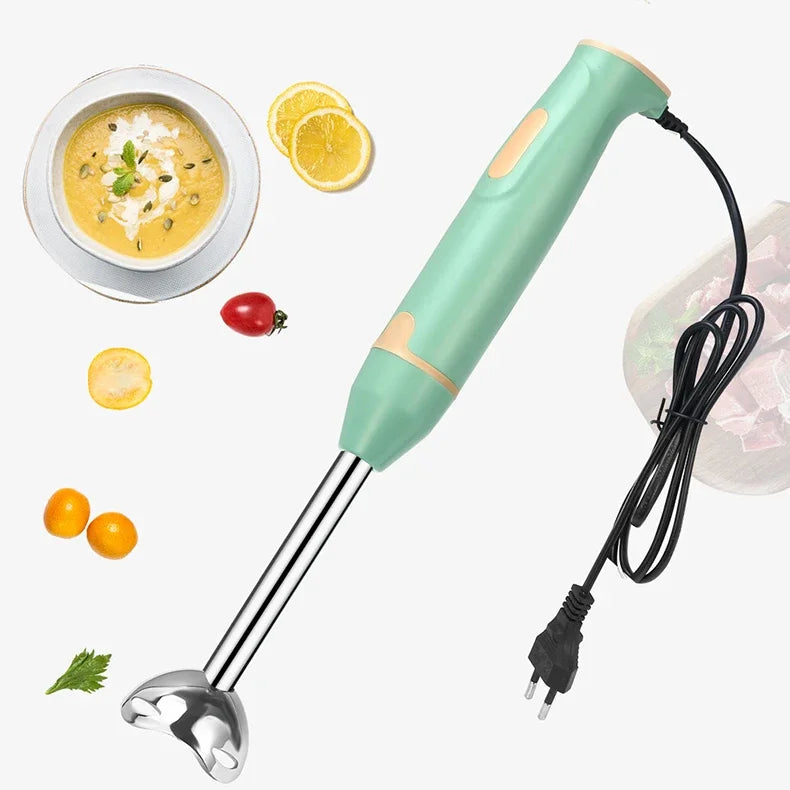 Professional 400W Electric Immersion Hand Blender with Stainless Steel Blade for Smoothies Soups Sauces Baby Food & Meat