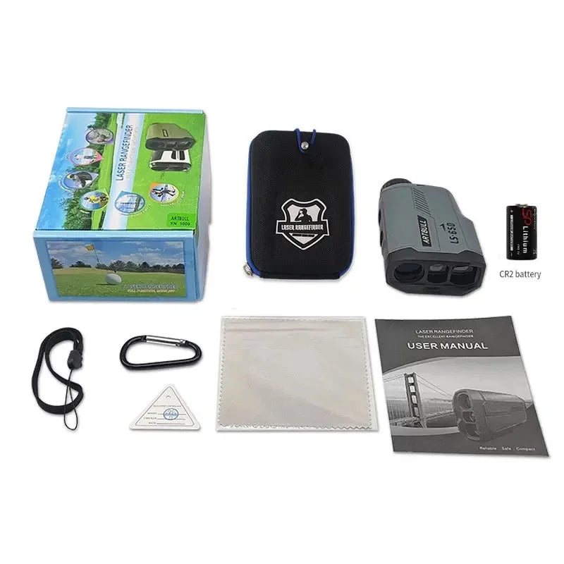 Golf Laser Rangefinder  650M Telescope with Flag-Lock Slope Pin Distance Meter for Hunting Monocular