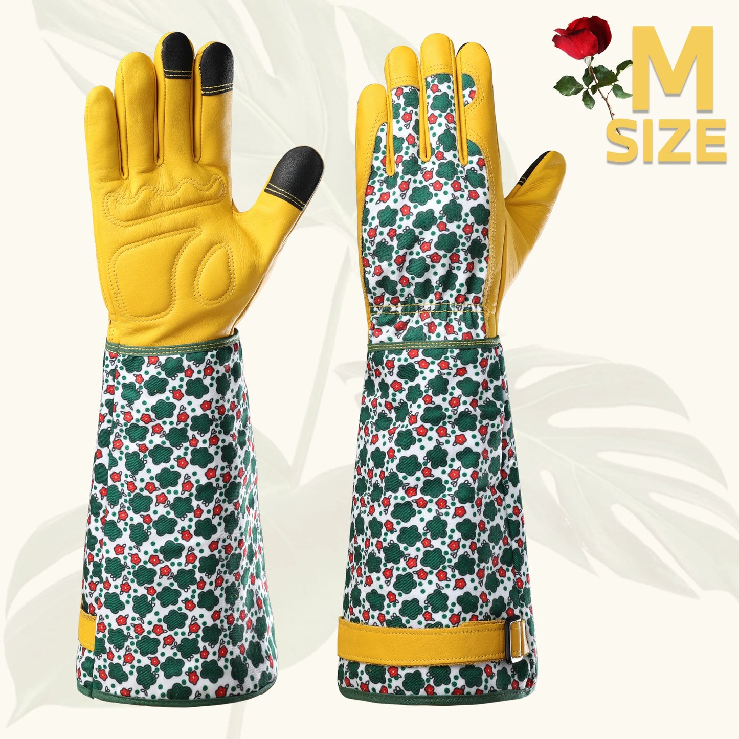 1 Pair Gardening Gloves Anti-Scratch Puncture-Resistant Ergonomic Wrist Forearm Protection, Lightweight Design for Yard Work