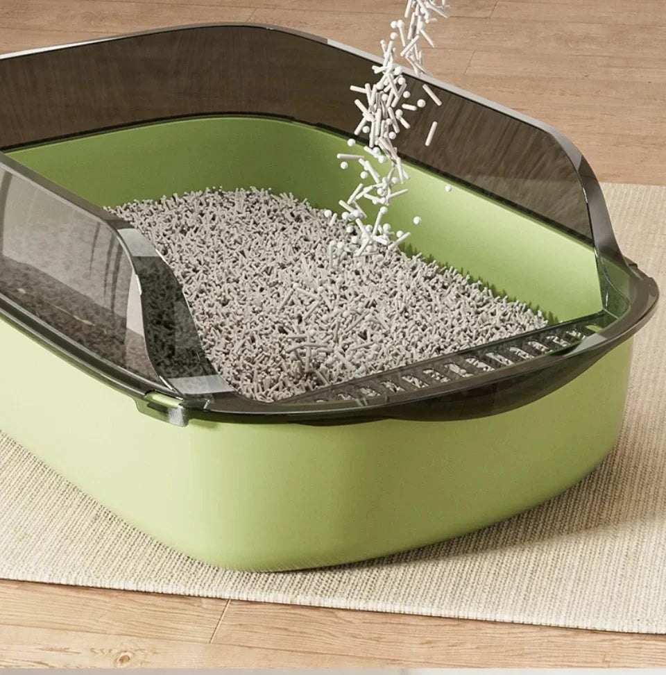 Cat Litter Box Kitty Sandbox cat bathroom Semi Closed Cleaning Basin Supplies Pet Toilet Kitten Tray Bedpan Accessories Supplies