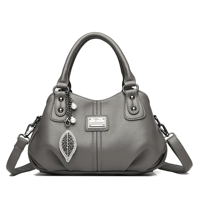 2024 New 3-layer Large Capacity Women Tote Bag Fashion Women's Trendy Shoulder Bags High Quality Soft Leather Female Handbag Sac